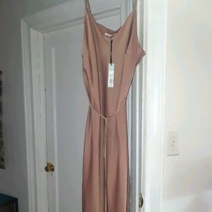 Satin cream dress